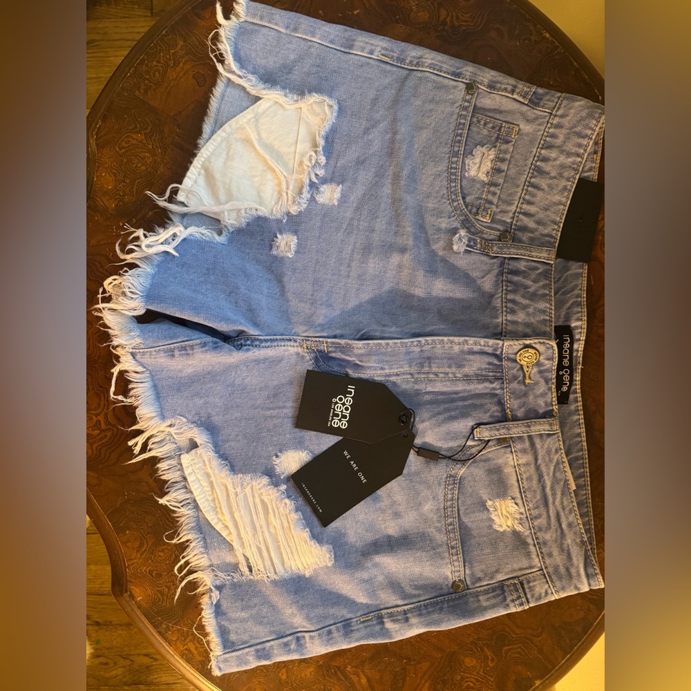 NWT Denim Distressed Shorts